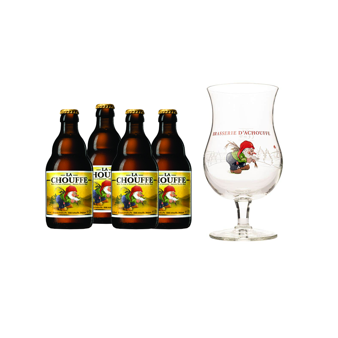 4 x La Chouffe + Glass bundle